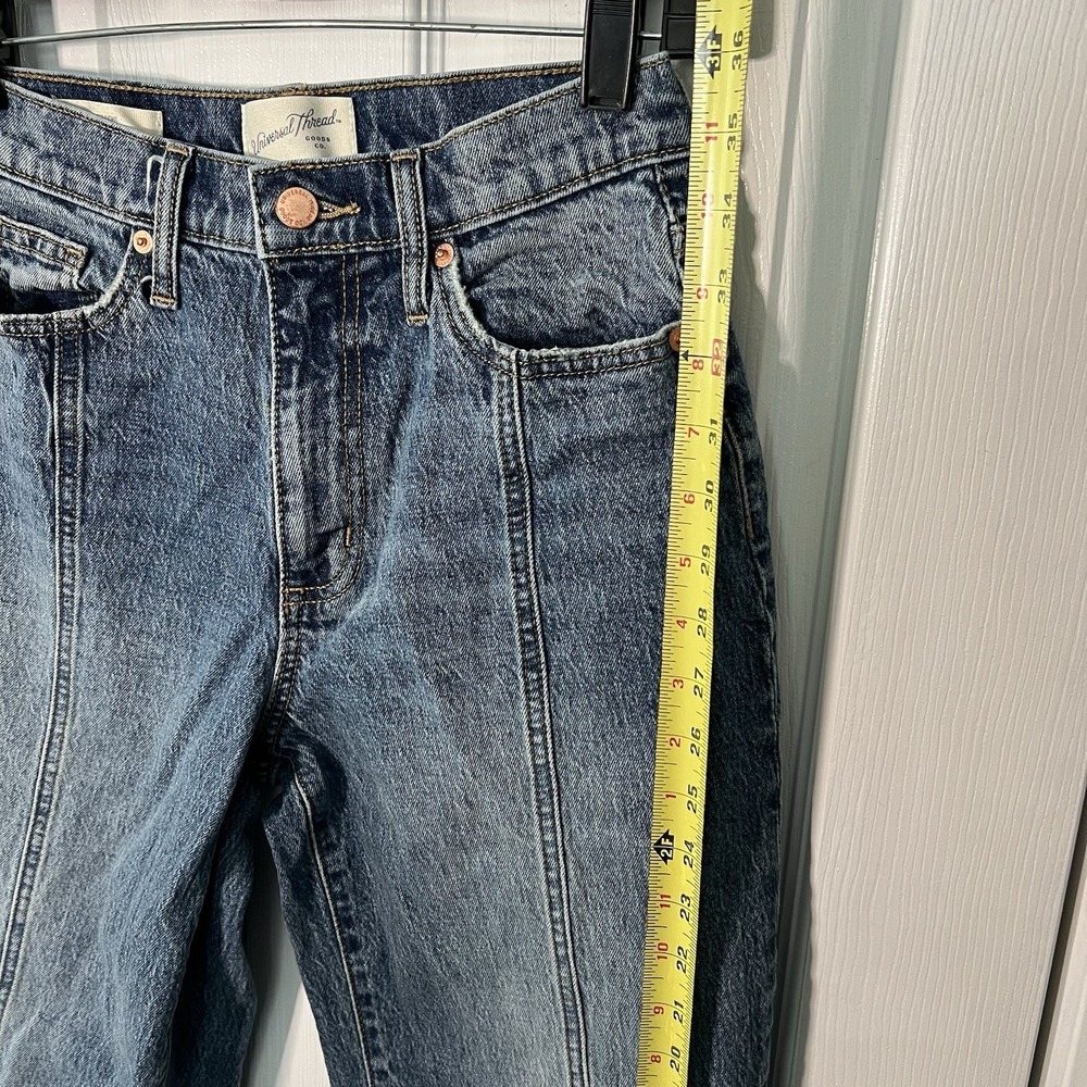 Universal Thread Women's Vintage Straight Jeans Medium Tint Denim Sz 0/25R - Picture 8 of 11